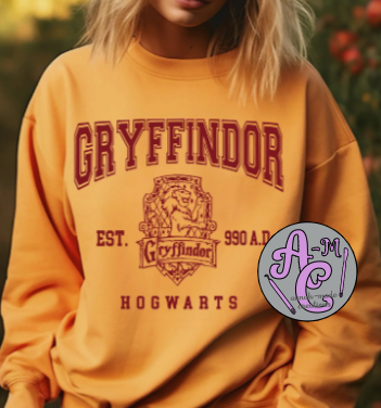 PRE MADE HP GRYFFINDOR TEE SWEATER Annah Made Creations